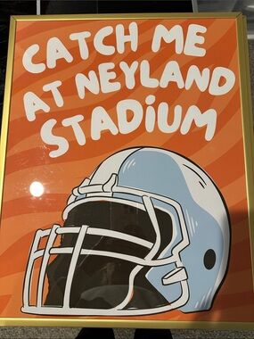 Catch Me At Neyland Stadium Helmet Wall Art - Orange Background